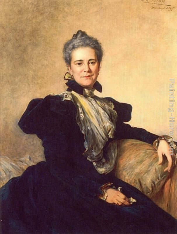 Portrait of Mrs Charles Lockhart painting - Theobald Chartran Portrait of Mrs Charles Lockhart art painting